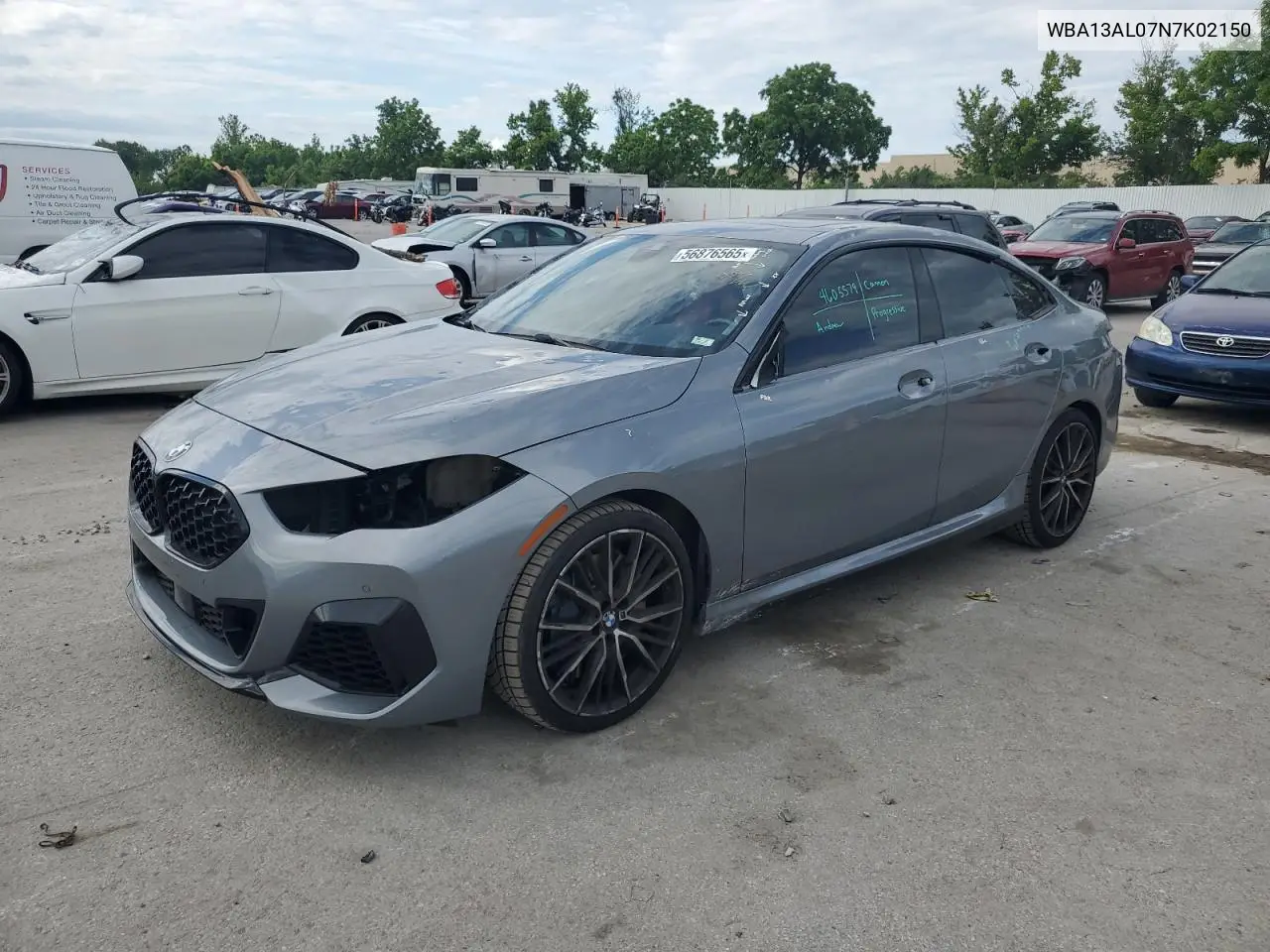 2022 BMW M235Xi VIN: WBA13AL07N7K02150 Lot: 56876565