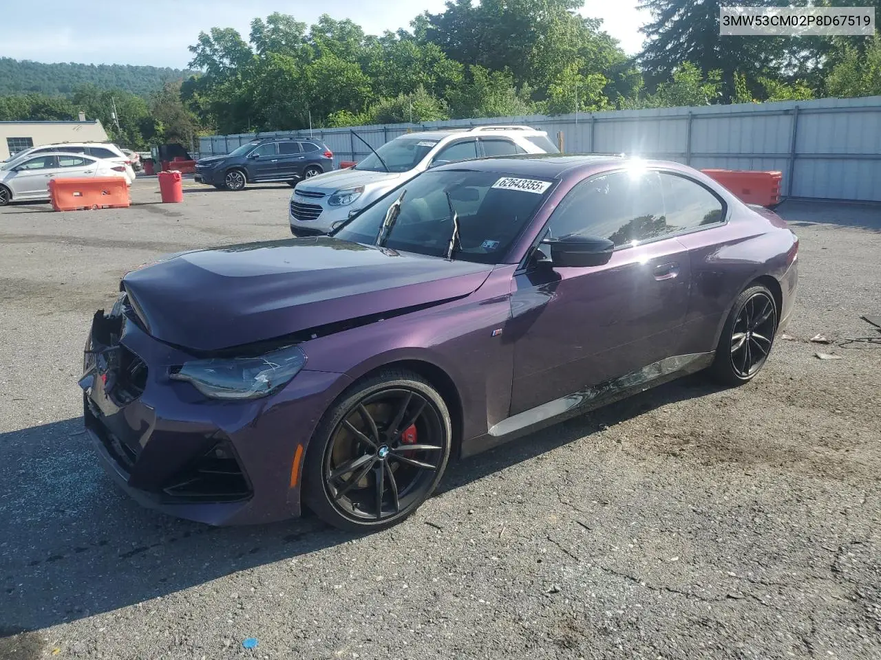 2023 BMW M240Xi VIN: 3MW53CM02P8D67519 Lot: 62643355