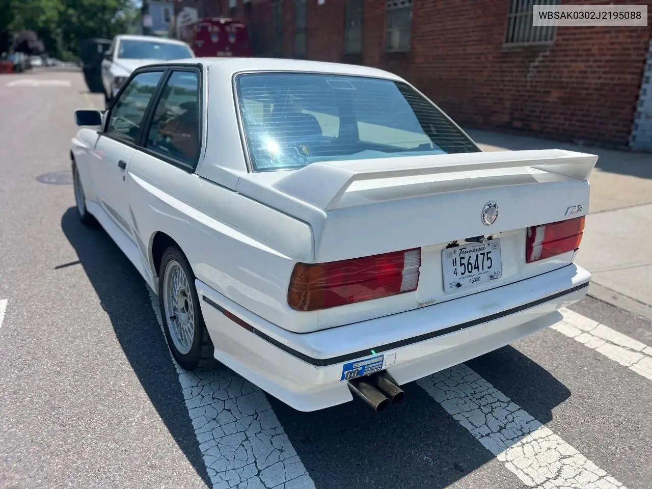 1988 BMW M3 VIN: WBSAK0302J2195088 Lot: 59734375