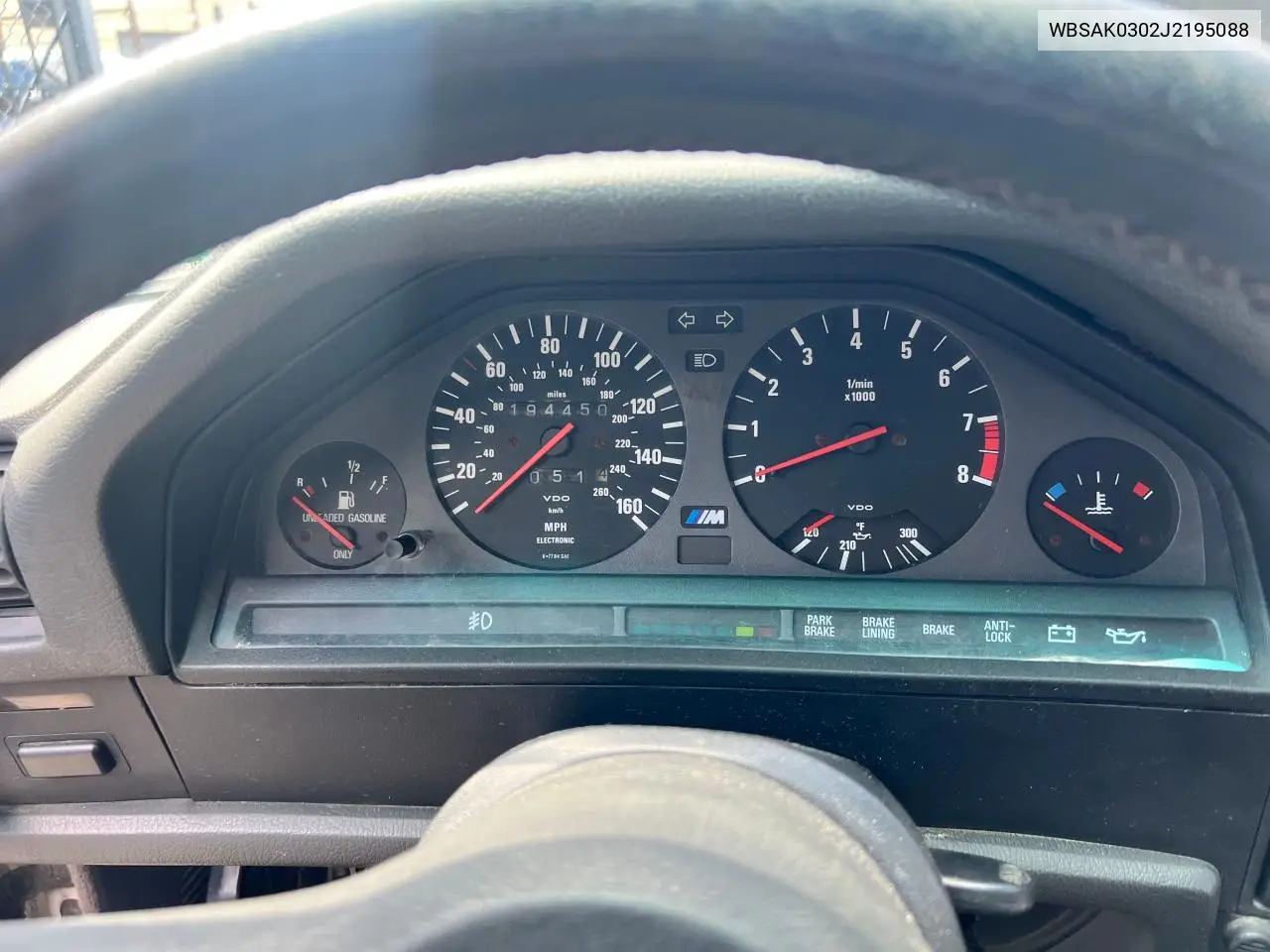 1988 BMW M3 VIN: WBSAK0302J2195088 Lot: 59734375