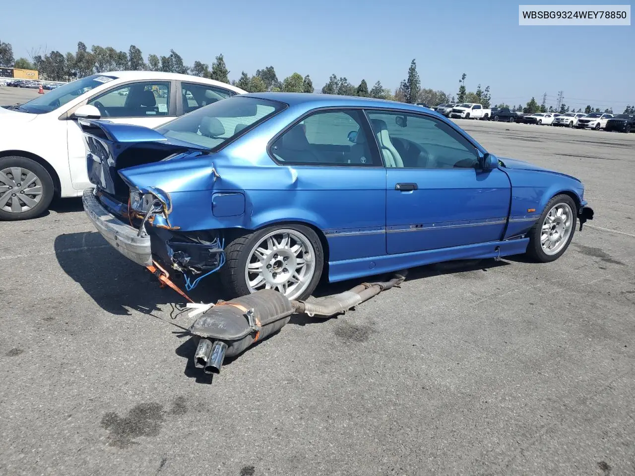 1998 BMW M3 VIN: WBSBG9324WEY78850 Lot: 59344585