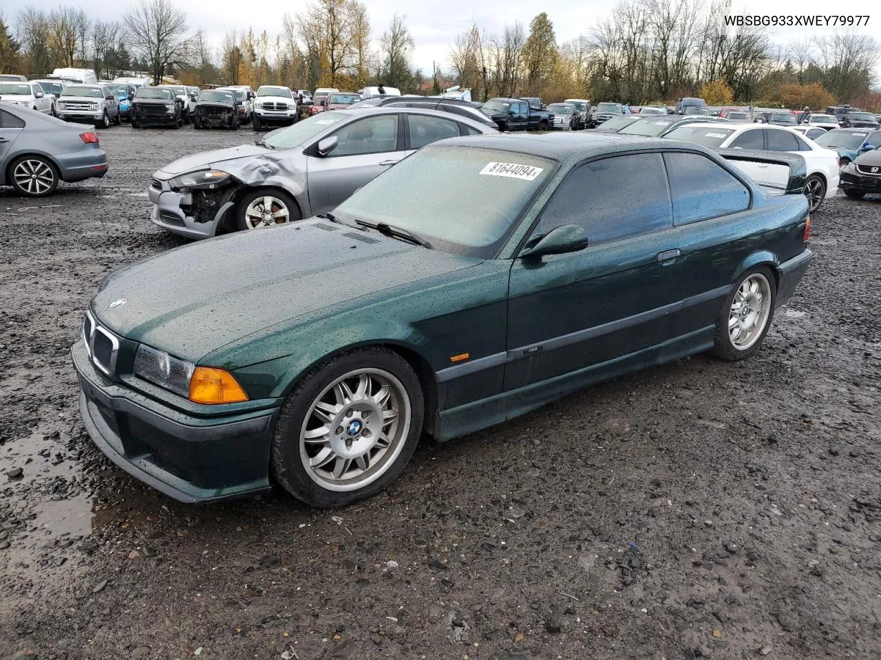1998 BMW M3 VIN: WBSBG933XWEY79977 Lot: 81644094