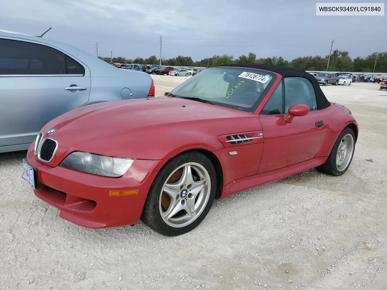 2000 BMW M Roadster VIN: WBSCK9345YLC91840 Lot: 78126774