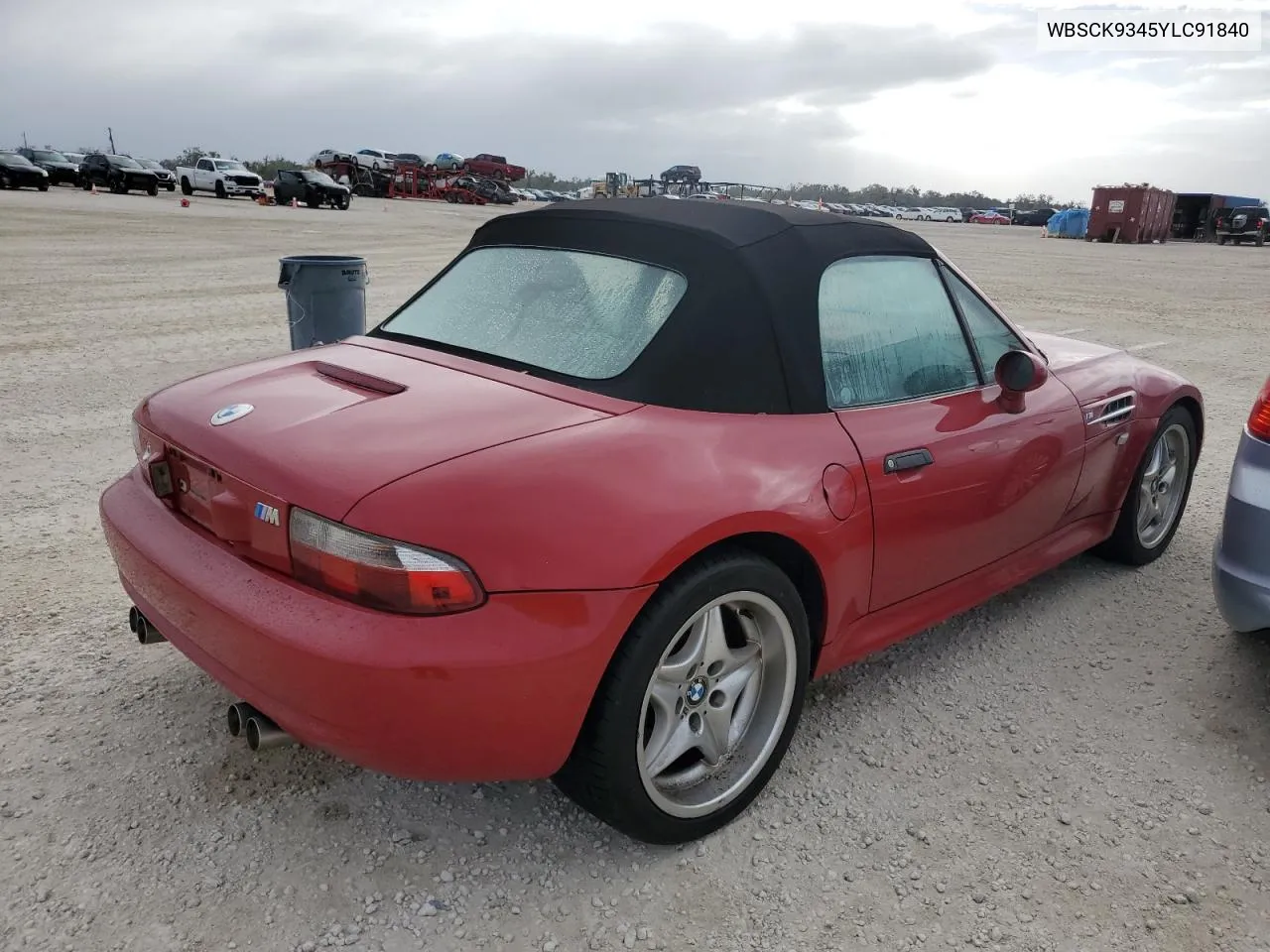 2000 BMW M Roadster VIN: WBSCK9345YLC91840 Lot: 78126774