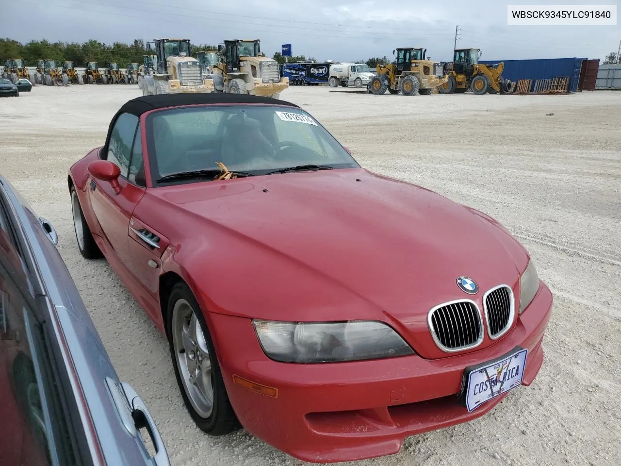 2000 BMW M Roadster VIN: WBSCK9345YLC91840 Lot: 78126774