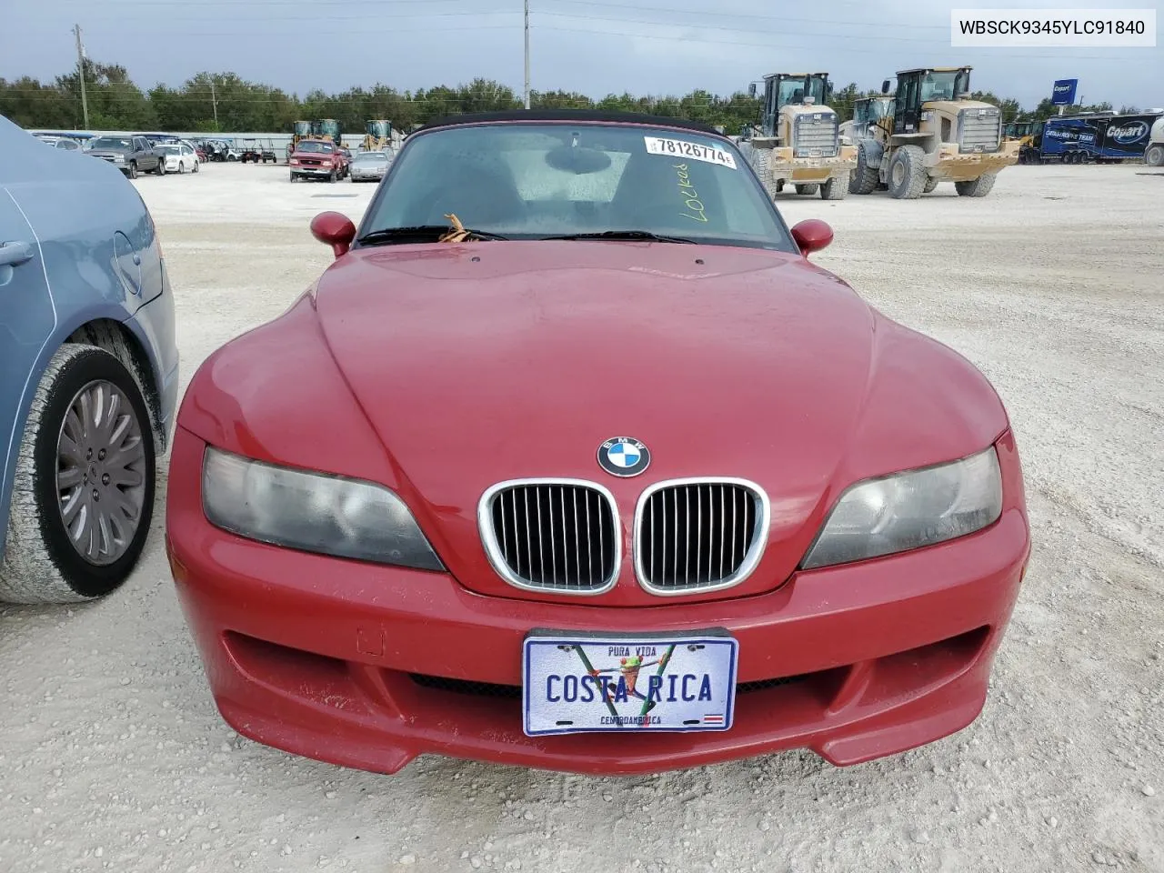 2000 BMW M Roadster VIN: WBSCK9345YLC91840 Lot: 78126774