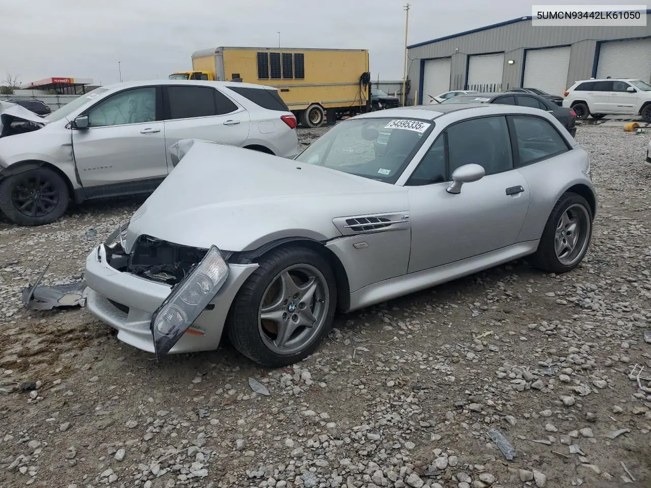 2002 BMW M Coupe VIN: 5UMCN93442LK61050 Lot: 54595335