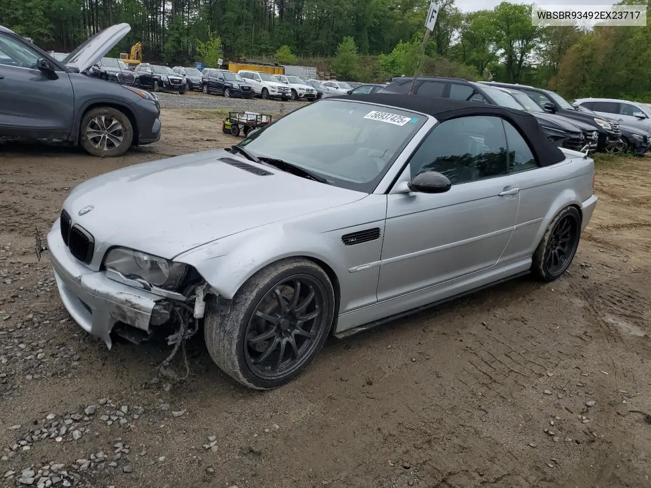 2002 BMW M3 VIN: WBSBR93492EX23717 Lot: 56937425