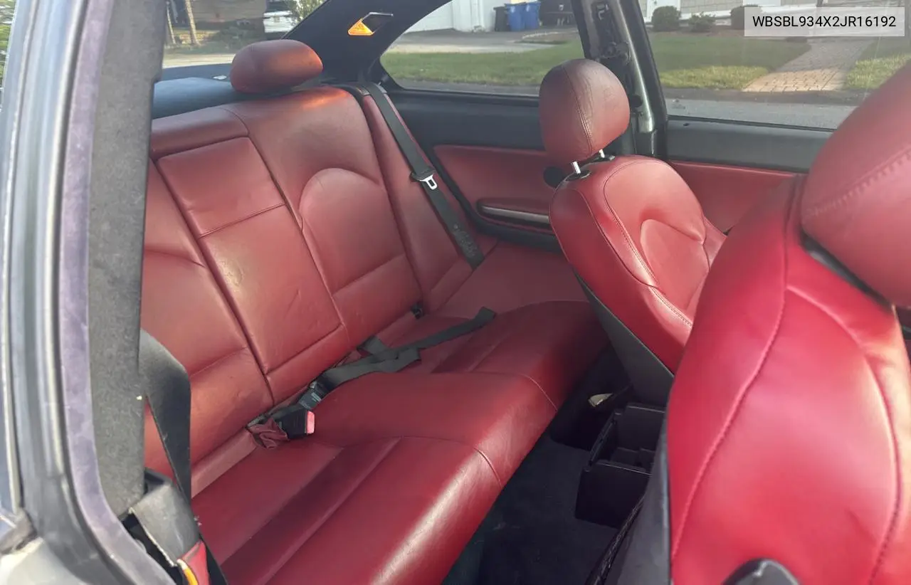 2002 BMW M3 VIN: WBSBL934X2JR16192 Lot: 62198015