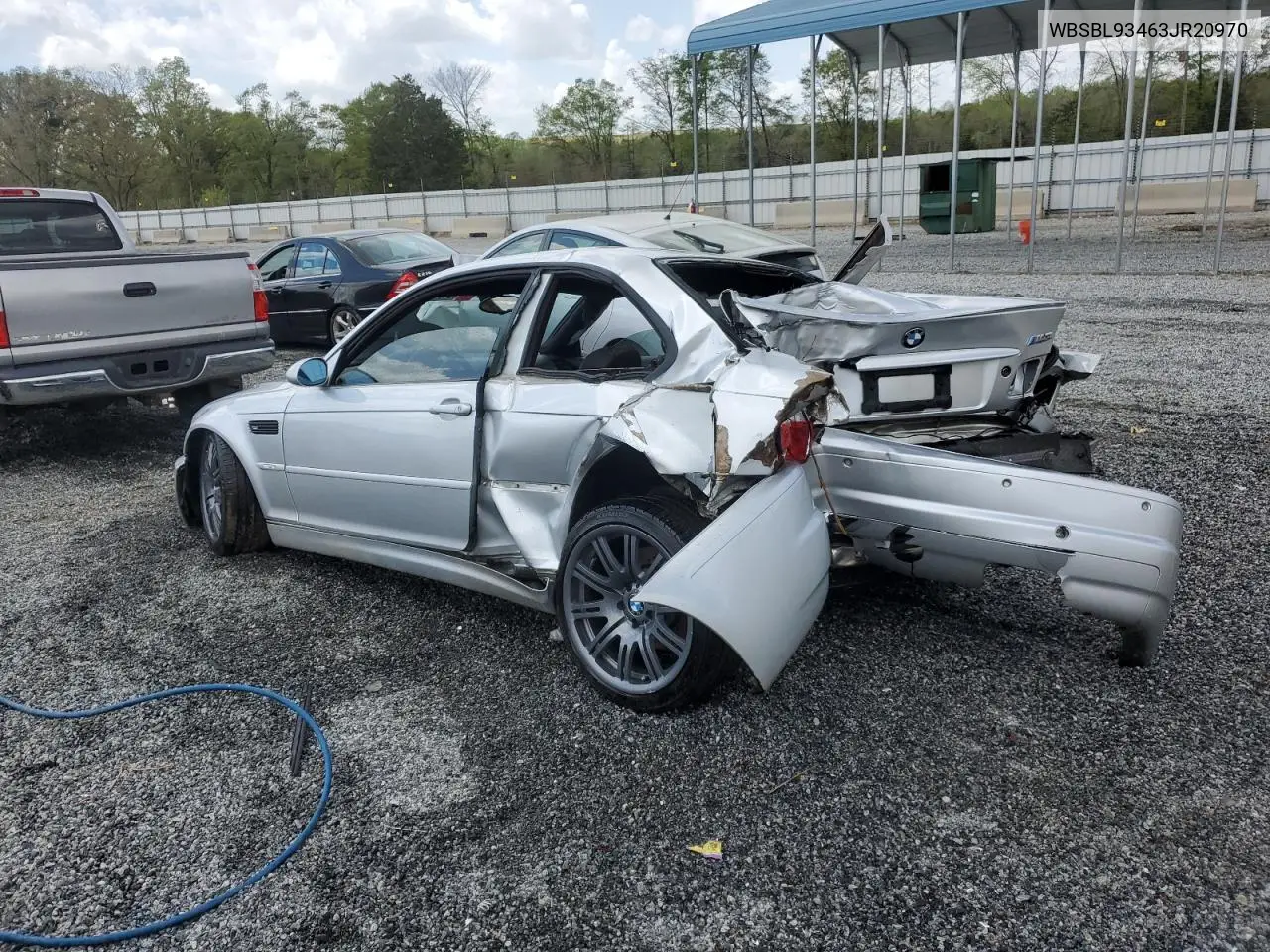 2003 BMW M3 VIN: WBSBL93463JR20970 Lot: 51645495