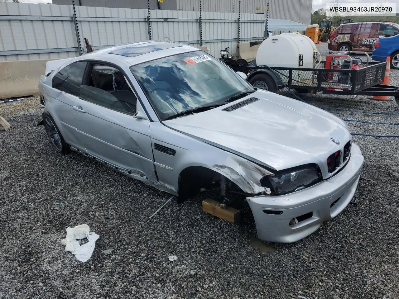 2003 BMW M3 VIN: WBSBL93463JR20970 Lot: 51645495