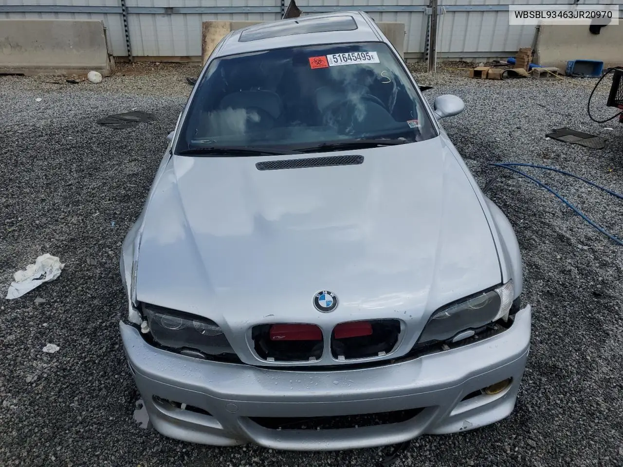 2003 BMW M3 VIN: WBSBL93463JR20970 Lot: 51645495