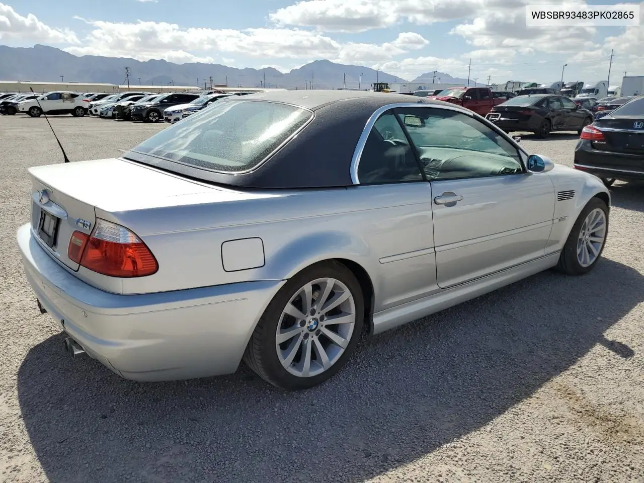 2003 BMW M3 VIN: WBSBR93483PK02865 Lot: 55986435