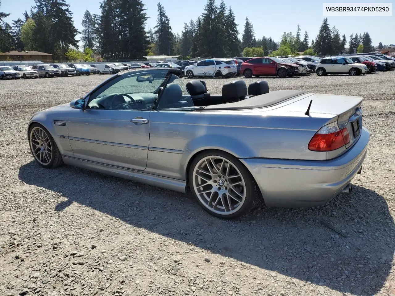 2004 BMW M3 VIN: WBSBR93474PK05290 Lot: 55286095