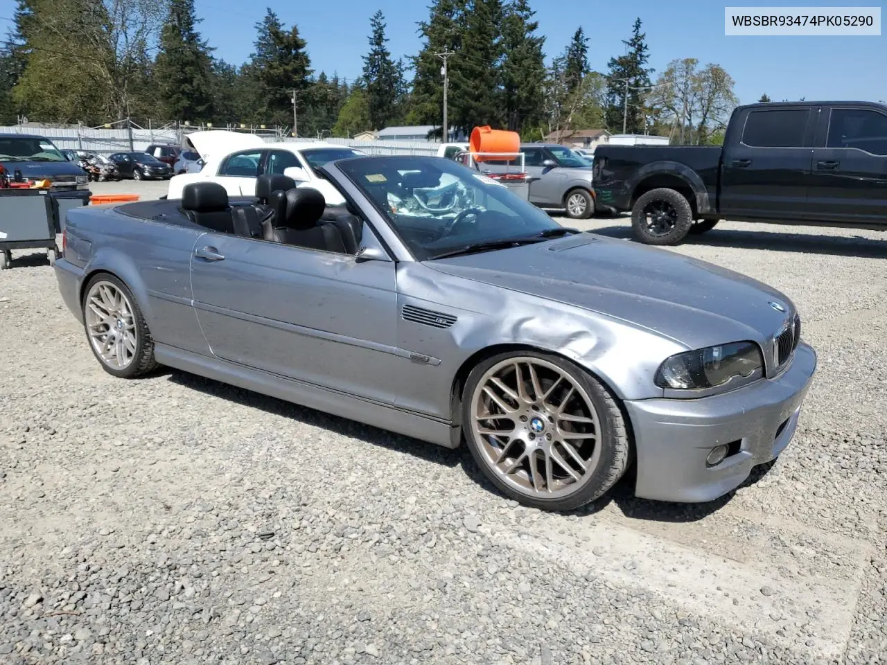 2004 BMW M3 VIN: WBSBR93474PK05290 Lot: 55286095