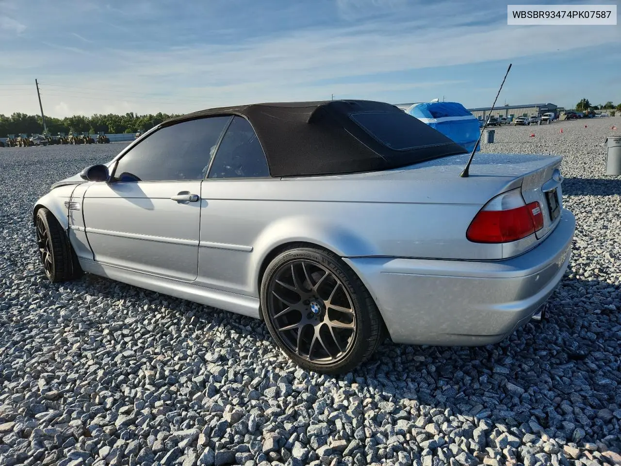 2004 BMW M3 VIN: WBSBR93474PK07587 Lot: 60530645