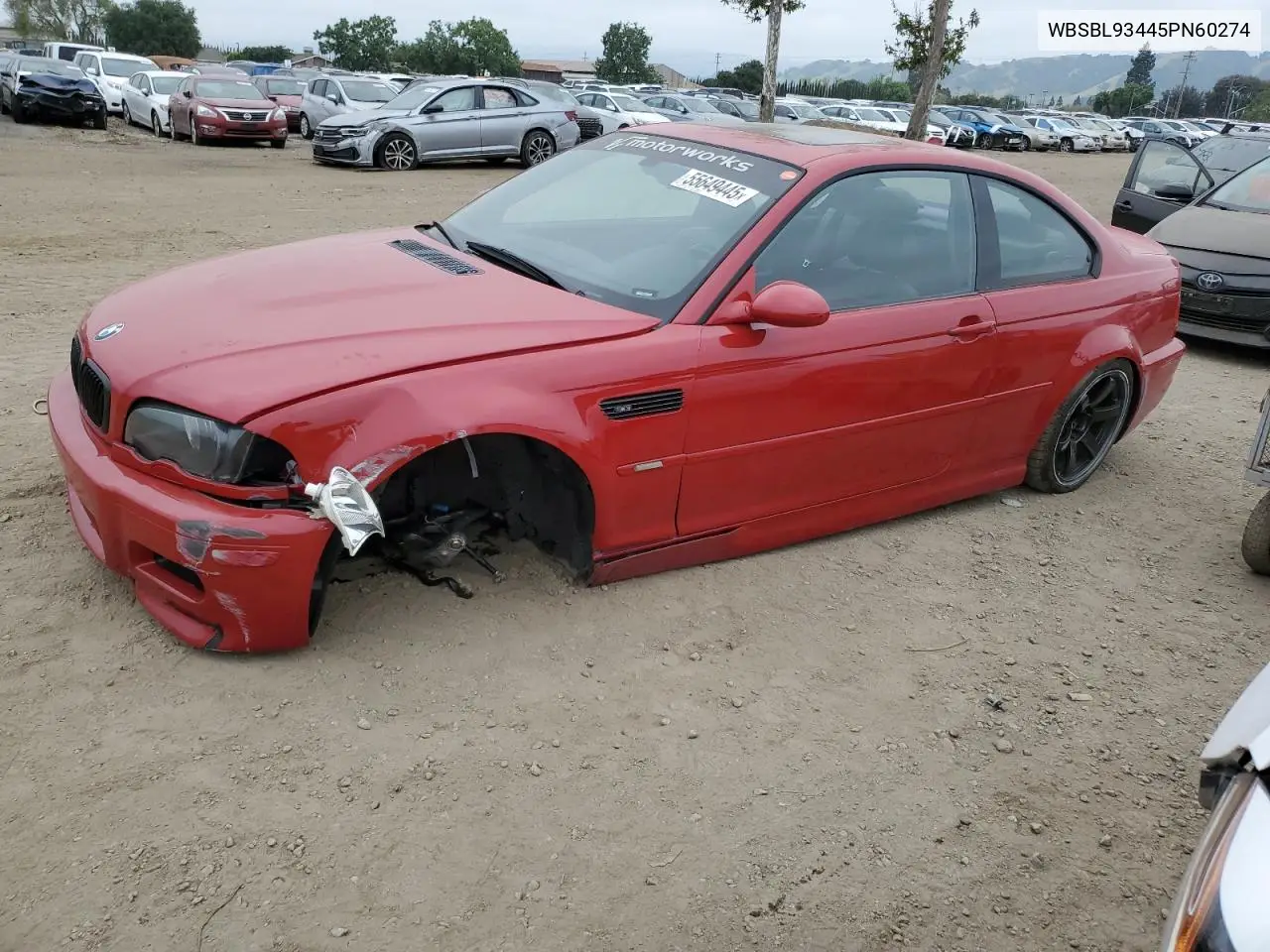 2005 BMW M3 VIN: WBSBL93445PN60274 Lot: 55649445