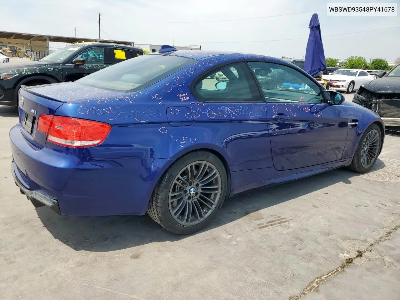 2008 BMW M3 VIN: WBSWD93548PY41678 Lot: 52818535
