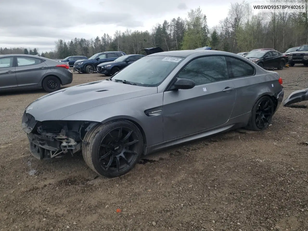 2008 BMW M3 VIN: WBSWD93578PY40265 Lot: 53715975