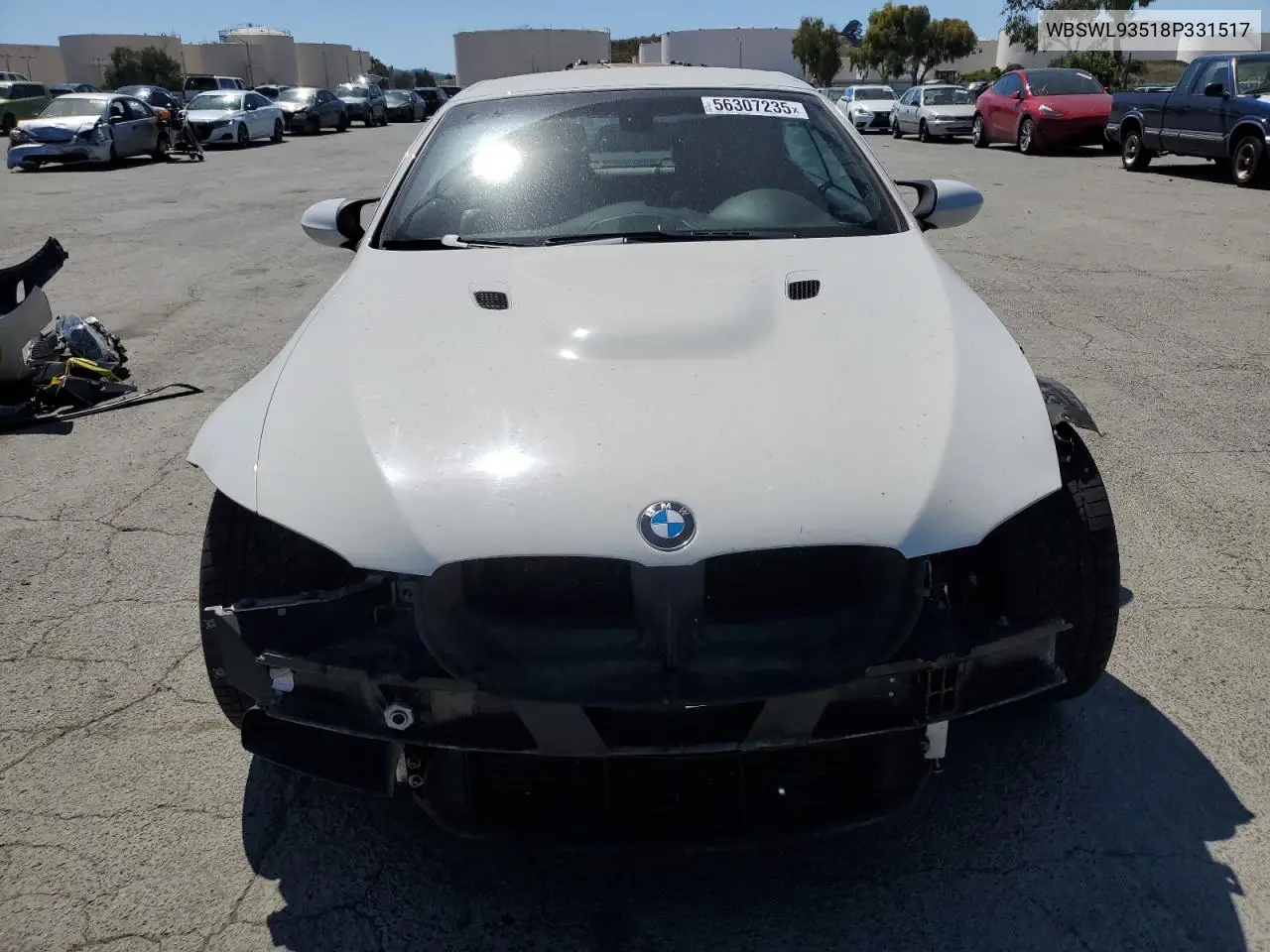 2008 BMW M3 VIN: WBSWL93518P331517 Lot: 56307235