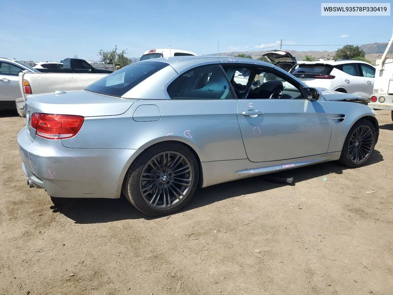 2008 BMW M3 VIN: WBSWL93578P330419 Lot: 57480885