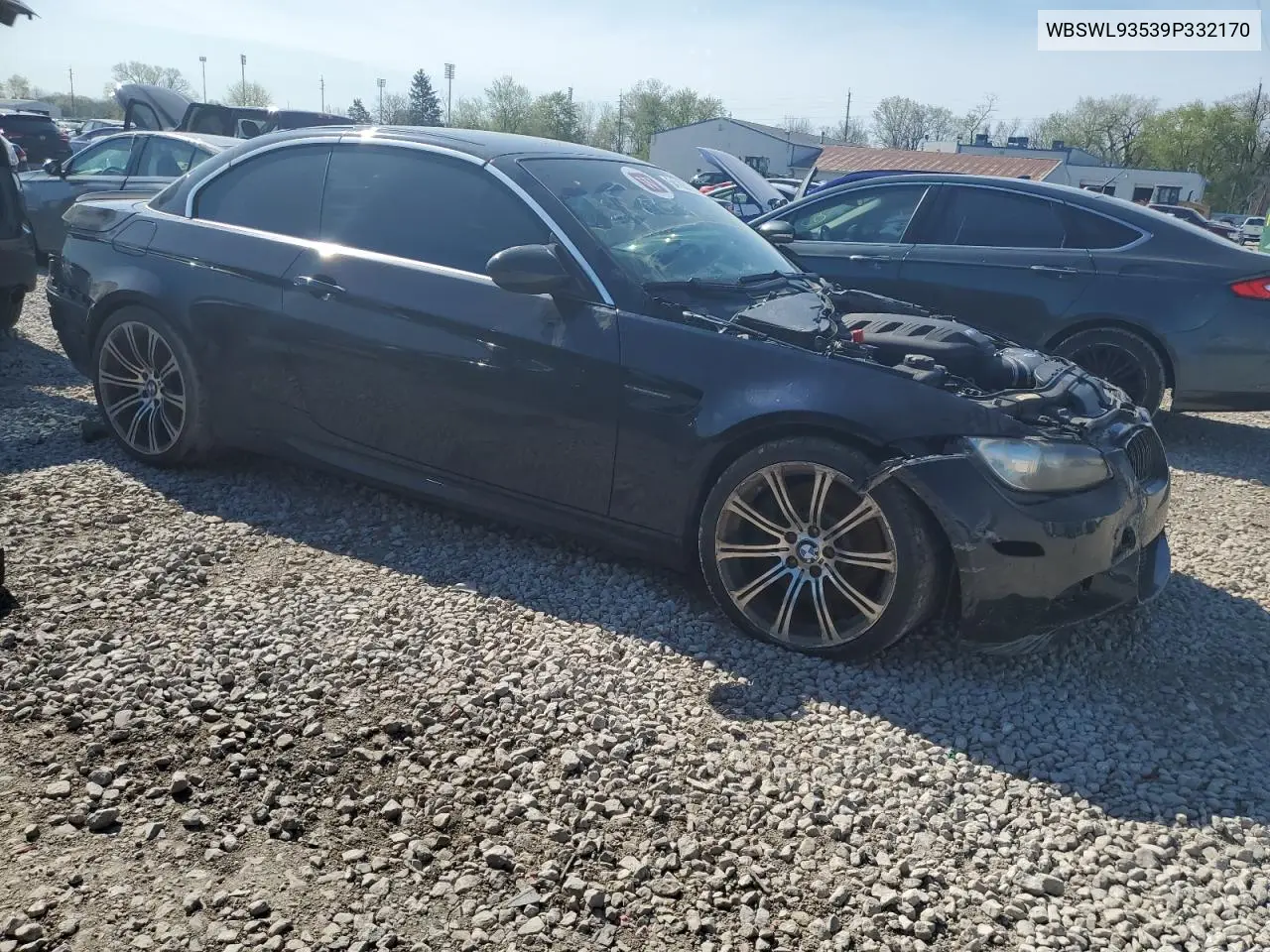 2009 BMW M3 VIN: WBSWL93539P332170 Lot: 54186275