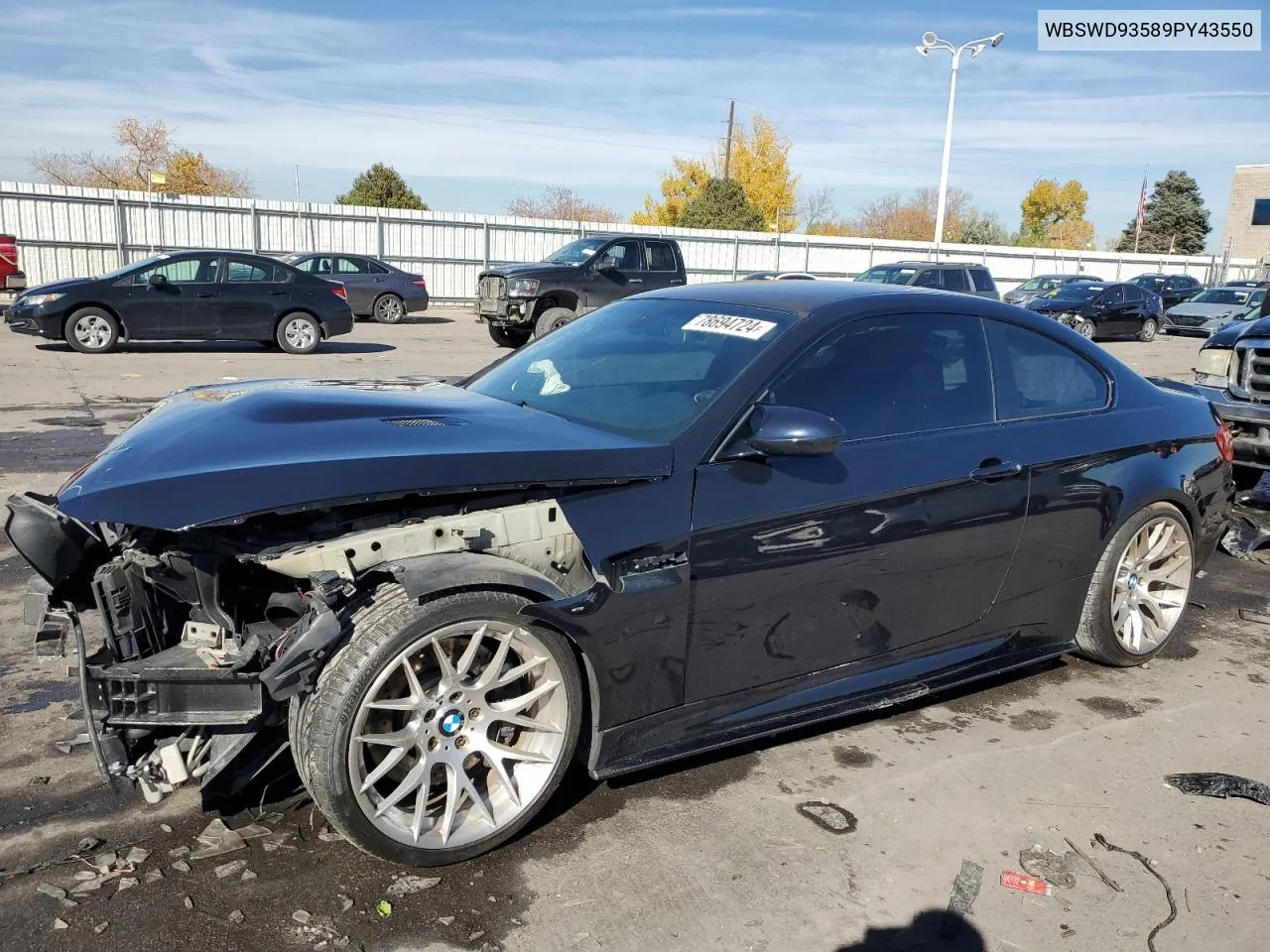 2009 BMW M3 VIN: WBSWD93589PY43550 Lot: 78694724