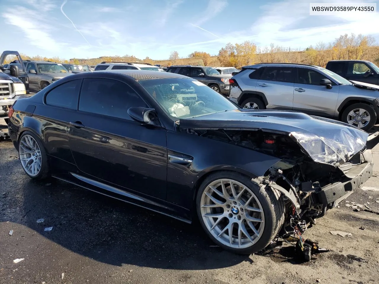 2009 BMW M3 VIN: WBSWD93589PY43550 Lot: 78694724