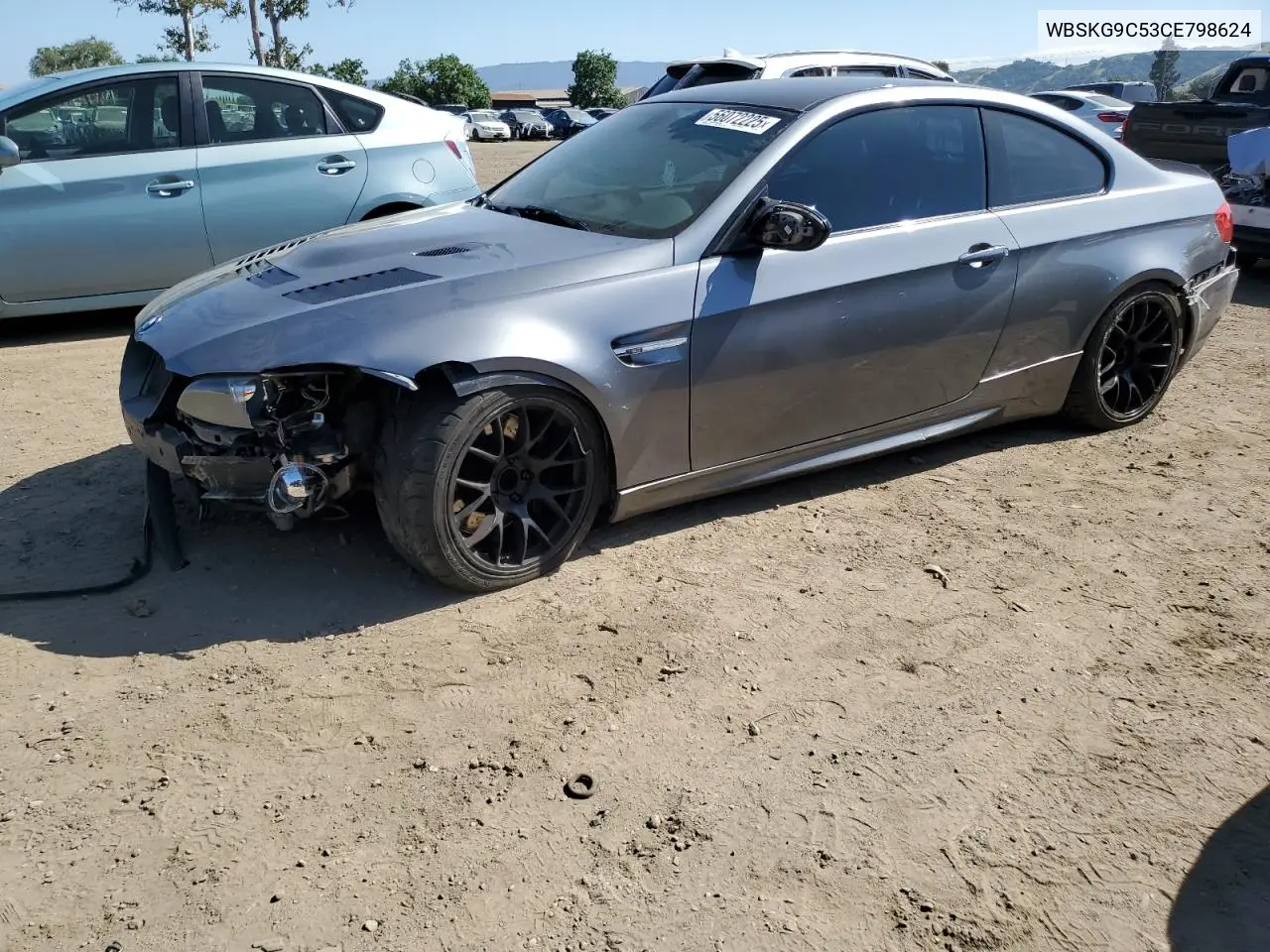2012 BMW M3 VIN: WBSKG9C53CE798624 Lot: 56072225
