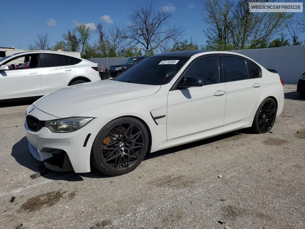 2015 BMW M3 VIN: WBS3C9C5XFP803228 Lot: 52173245