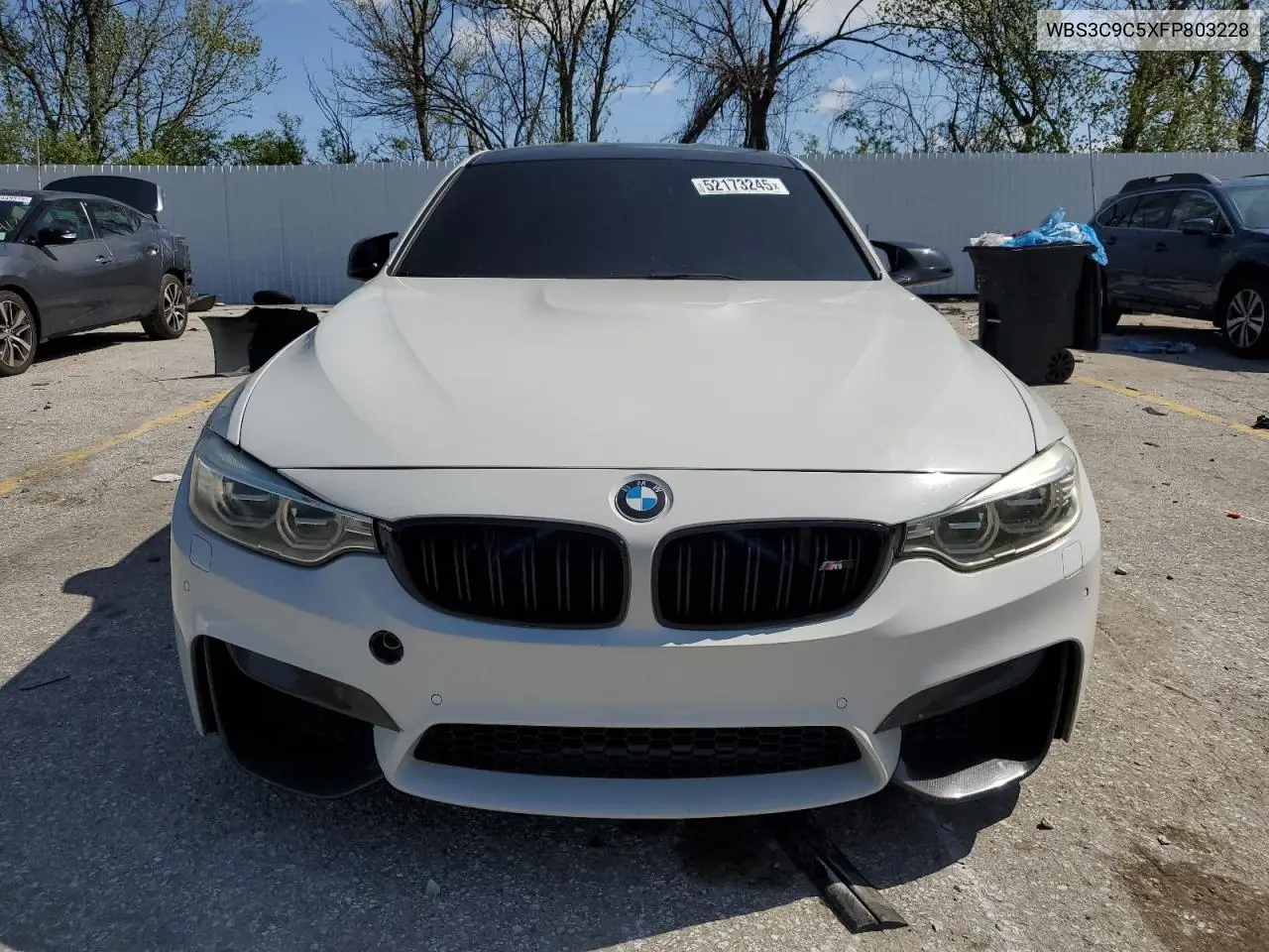 2015 BMW M3 VIN: WBS3C9C5XFP803228 Lot: 52173245