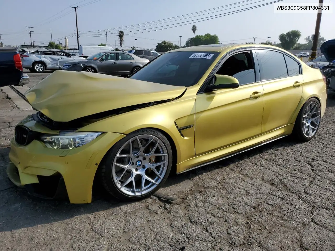 2015 BMW M3 VIN: WBS3C9C58FP804331 Lot: 62507465