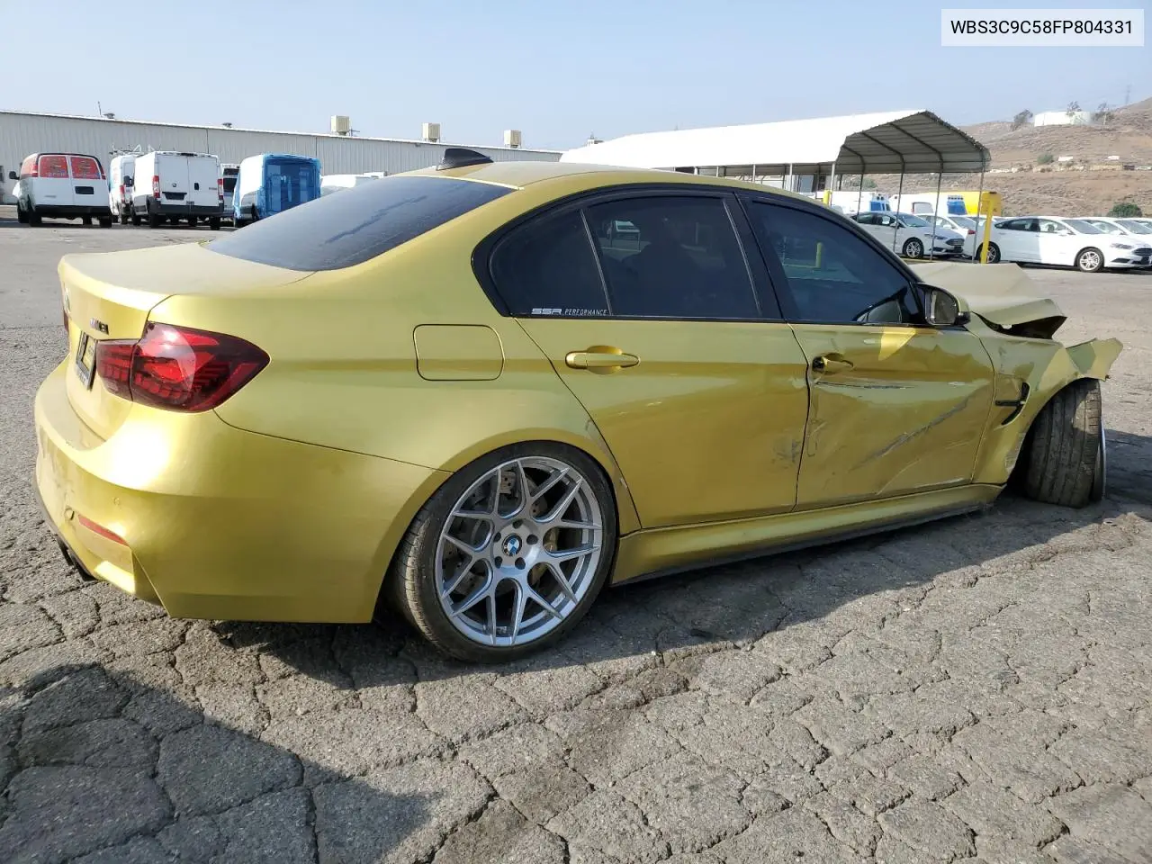 2015 BMW M3 VIN: WBS3C9C58FP804331 Lot: 62507465