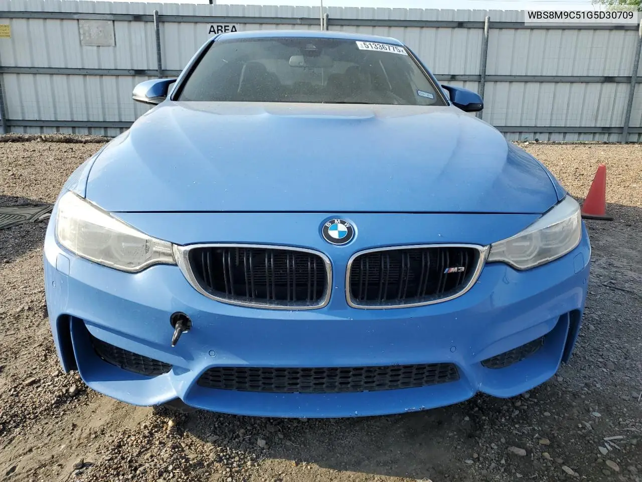 2016 BMW M3 VIN: WBS8M9C51G5D30709 Lot: 51336775