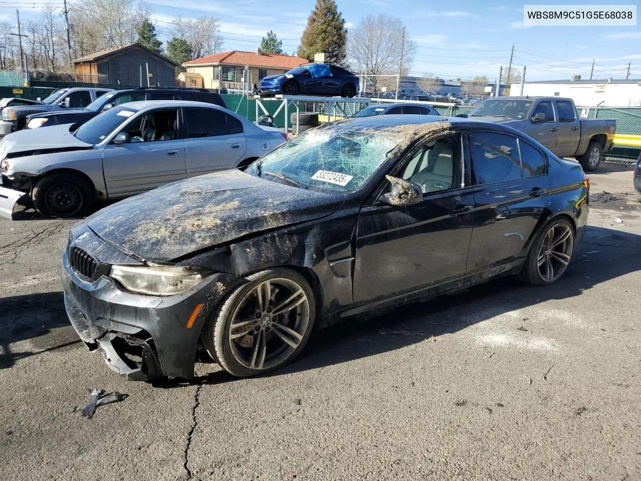 2016 BMW M3 VIN: WBS8M9C51G5E68038 Lot: 53272435