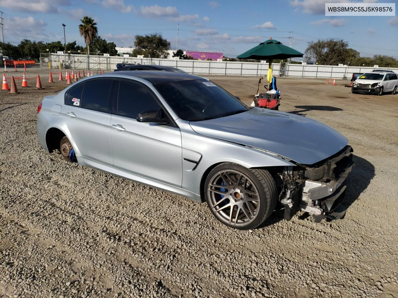 2018 BMW M3 VIN: WBS8M9C55J5K98576 Lot: 81386224