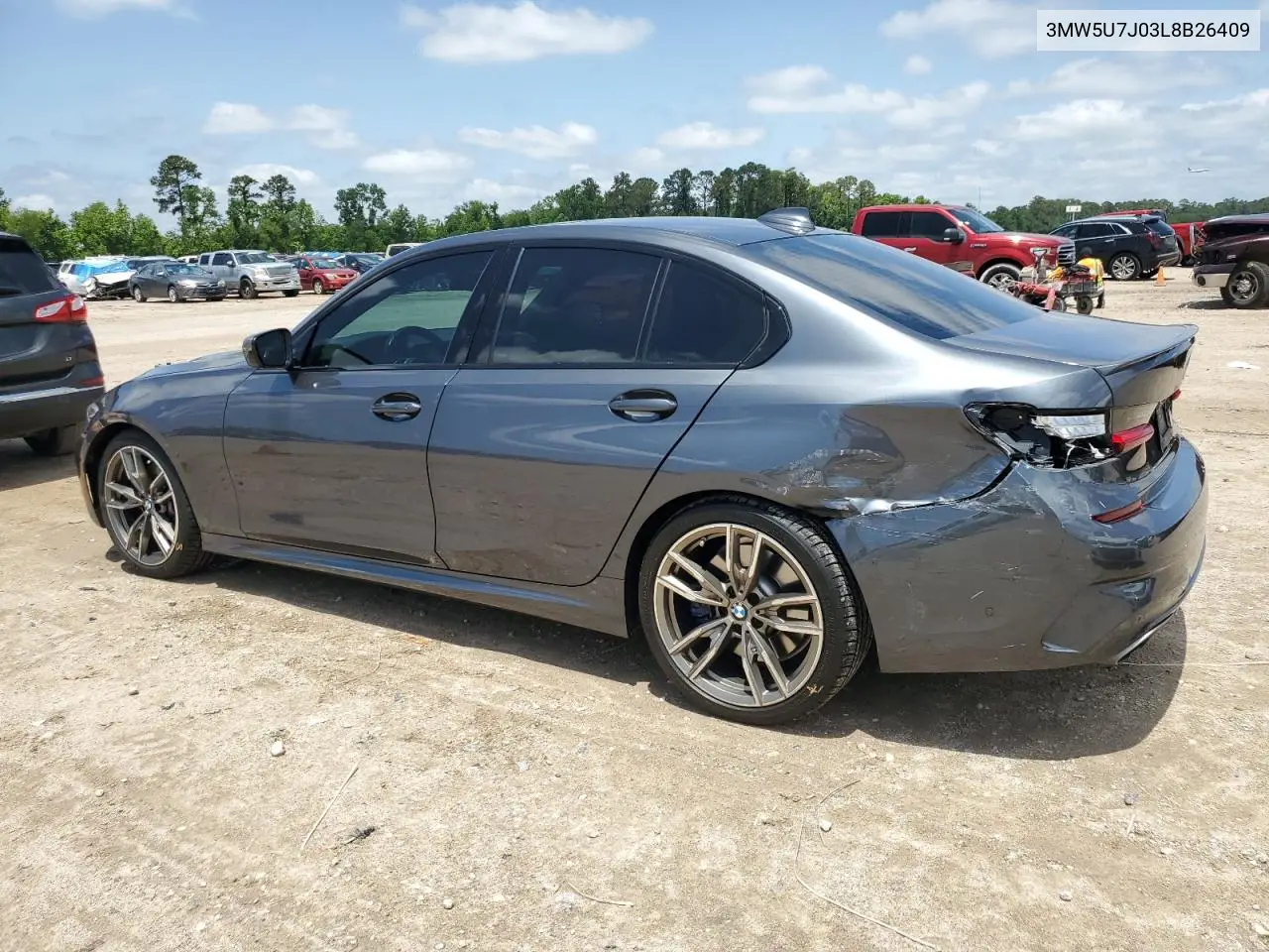 2020 BMW M340I VIN: 3MW5U7J03L8B26409 Lot: 56060805