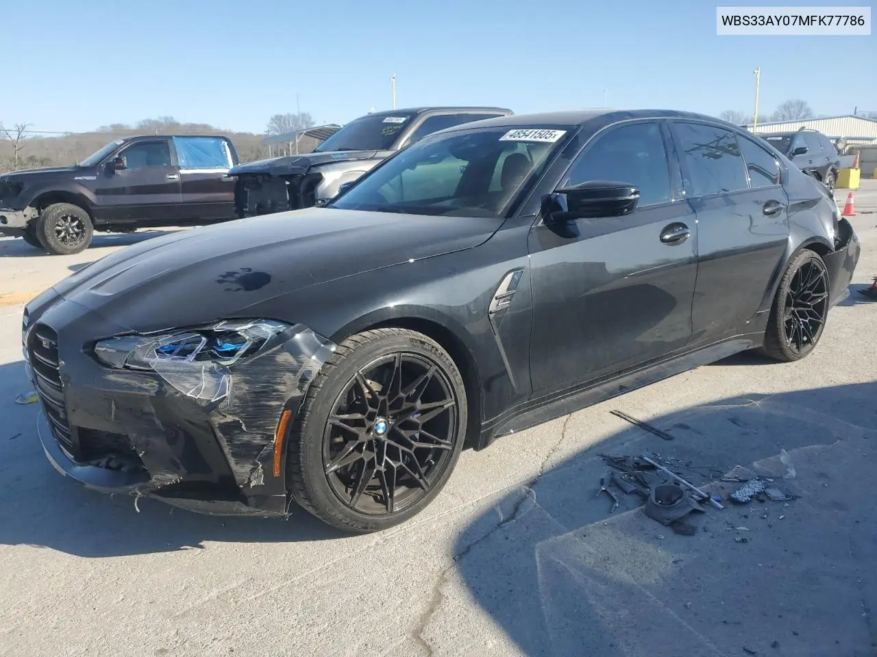 2021 BMW M3 Competition VIN: WBS33AY07MFK77786 Lot: 48541505