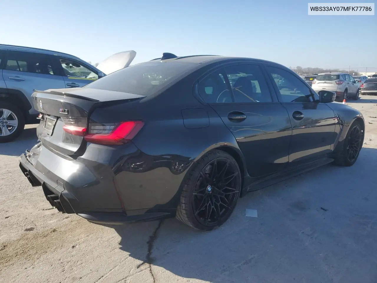2021 BMW M3 Competition VIN: WBS33AY07MFK77786 Lot: 48541505