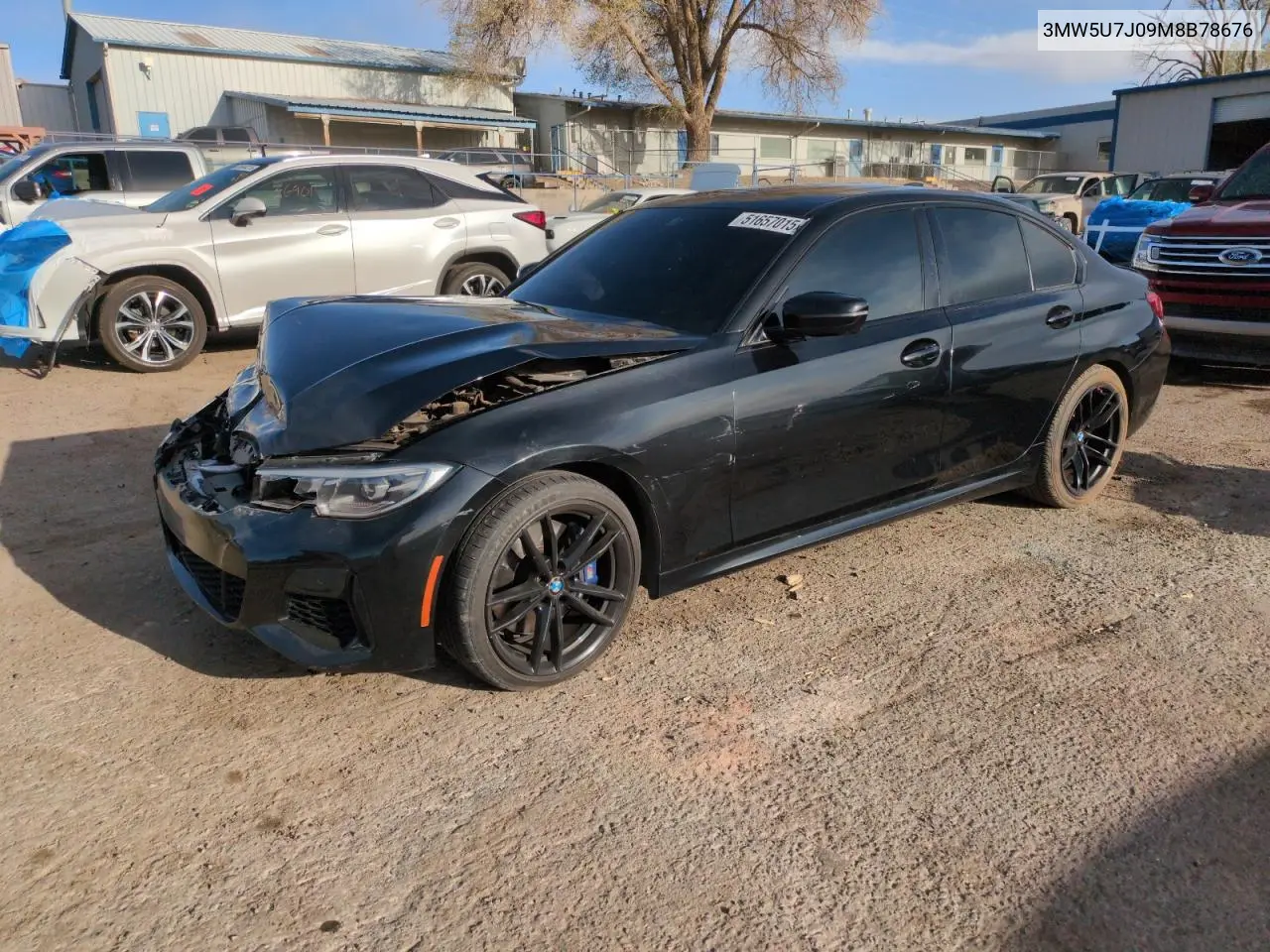 2021 BMW M340I VIN: 3MW5U7J09M8B78676 Lot: 51657015