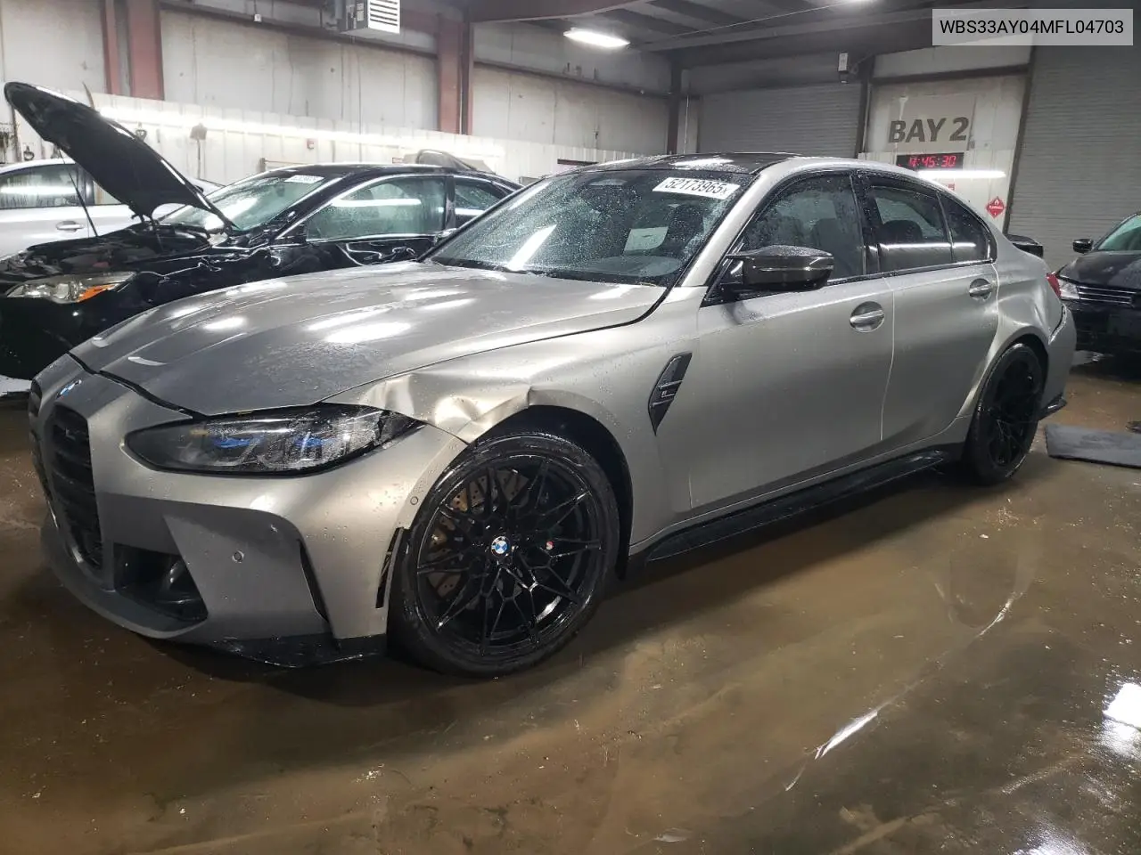2021 BMW M3 Competition VIN: WBS33AY04MFL04703 Lot: 52173965