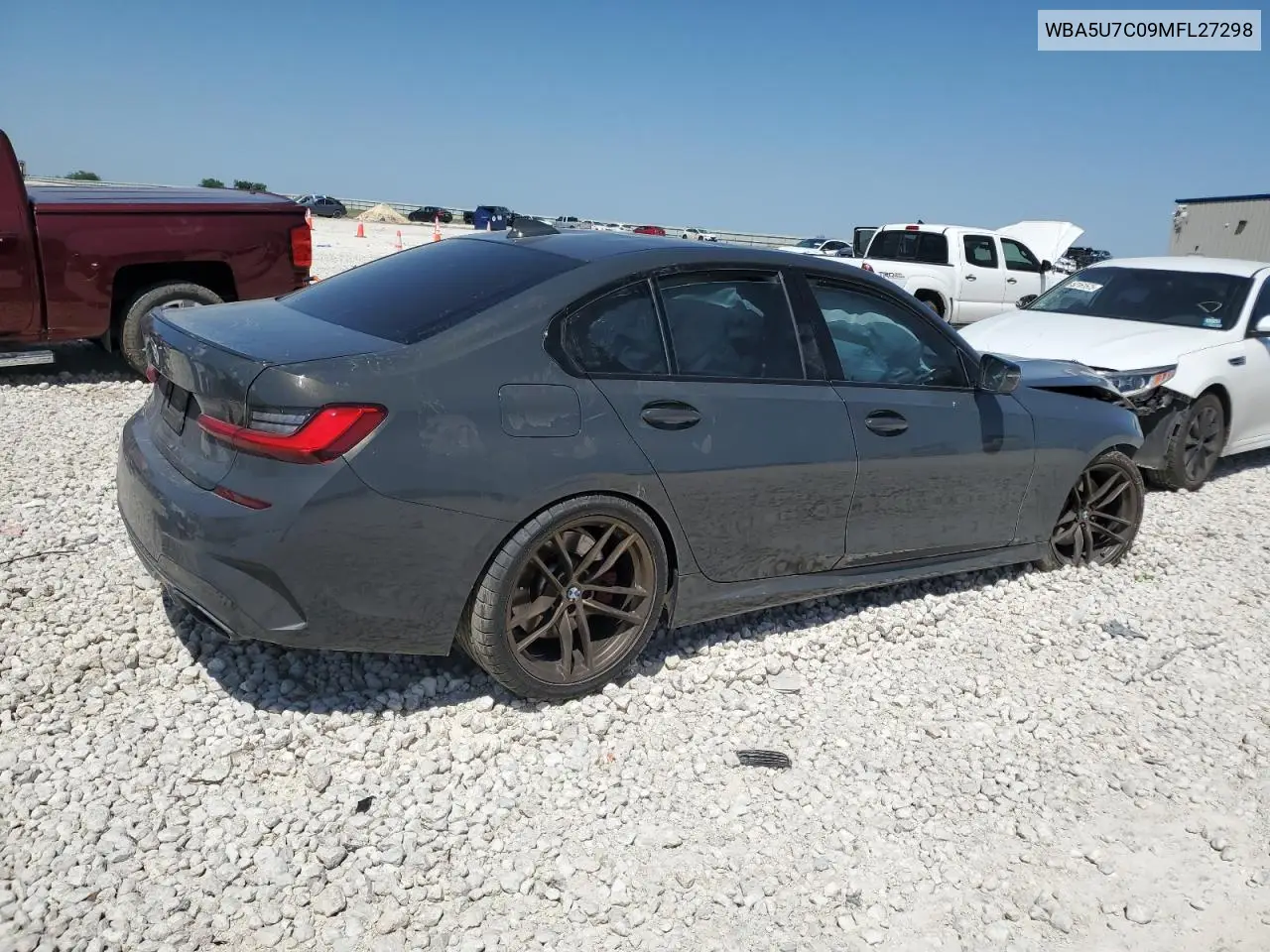 2021 BMW M340I VIN: WBA5U7C09MFL27298 Lot: 52590955