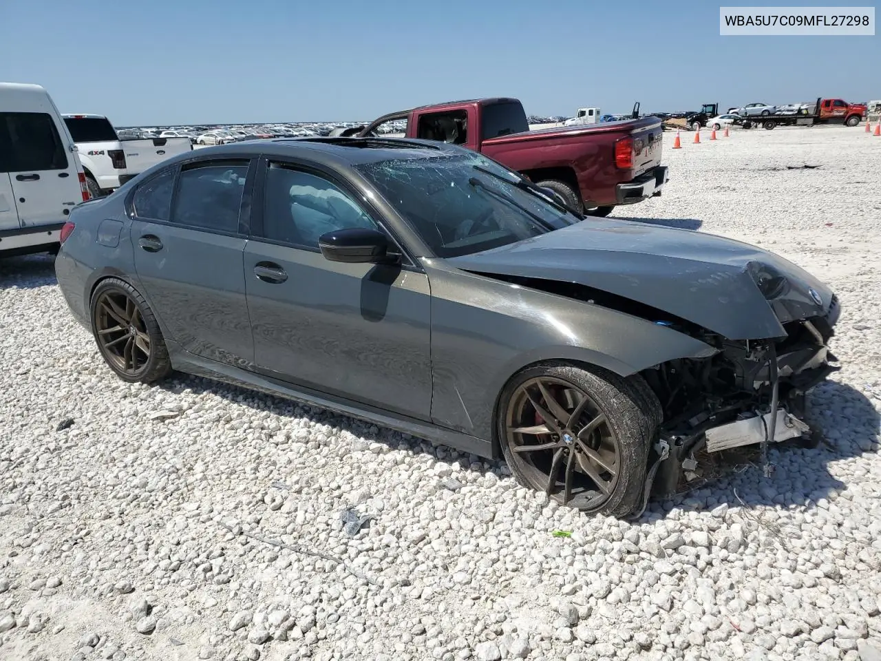 2021 BMW M340I VIN: WBA5U7C09MFL27298 Lot: 52590955