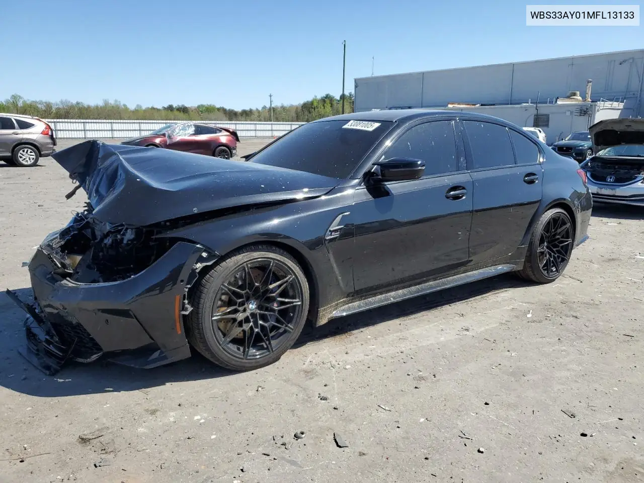 2021 BMW M3 Competition VIN: WBS33AY01MFL13133 Lot: 53081005