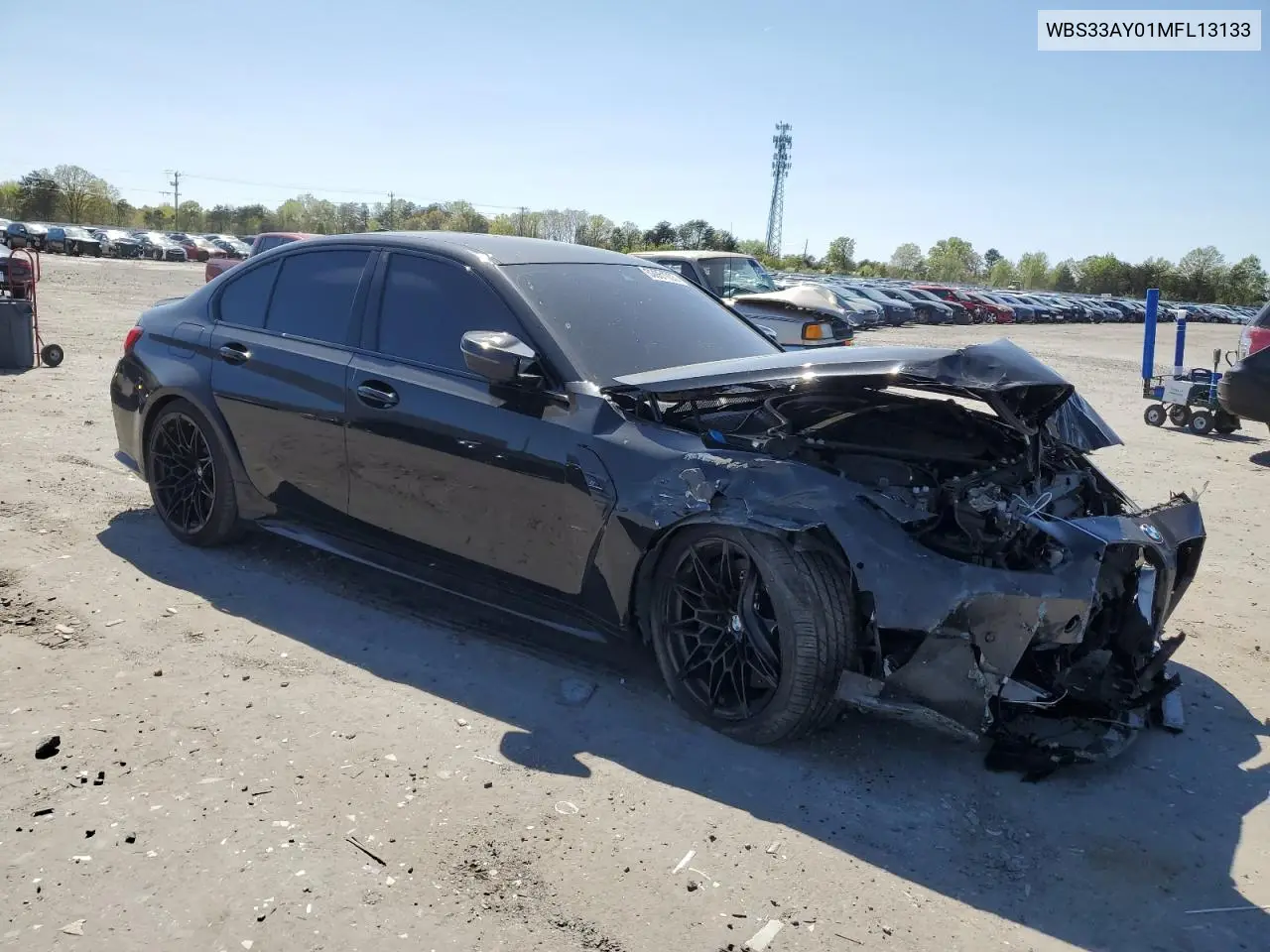 2021 BMW M3 Competition VIN: WBS33AY01MFL13133 Lot: 53081005