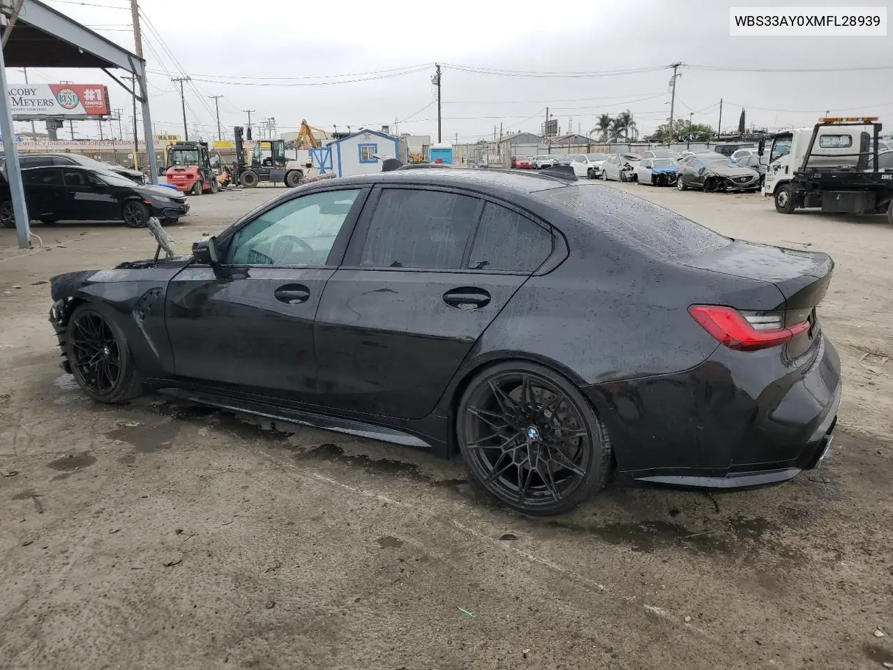 2021 BMW M3 Competition VIN: WBS33AY0XMFL28939 Lot: 59543845