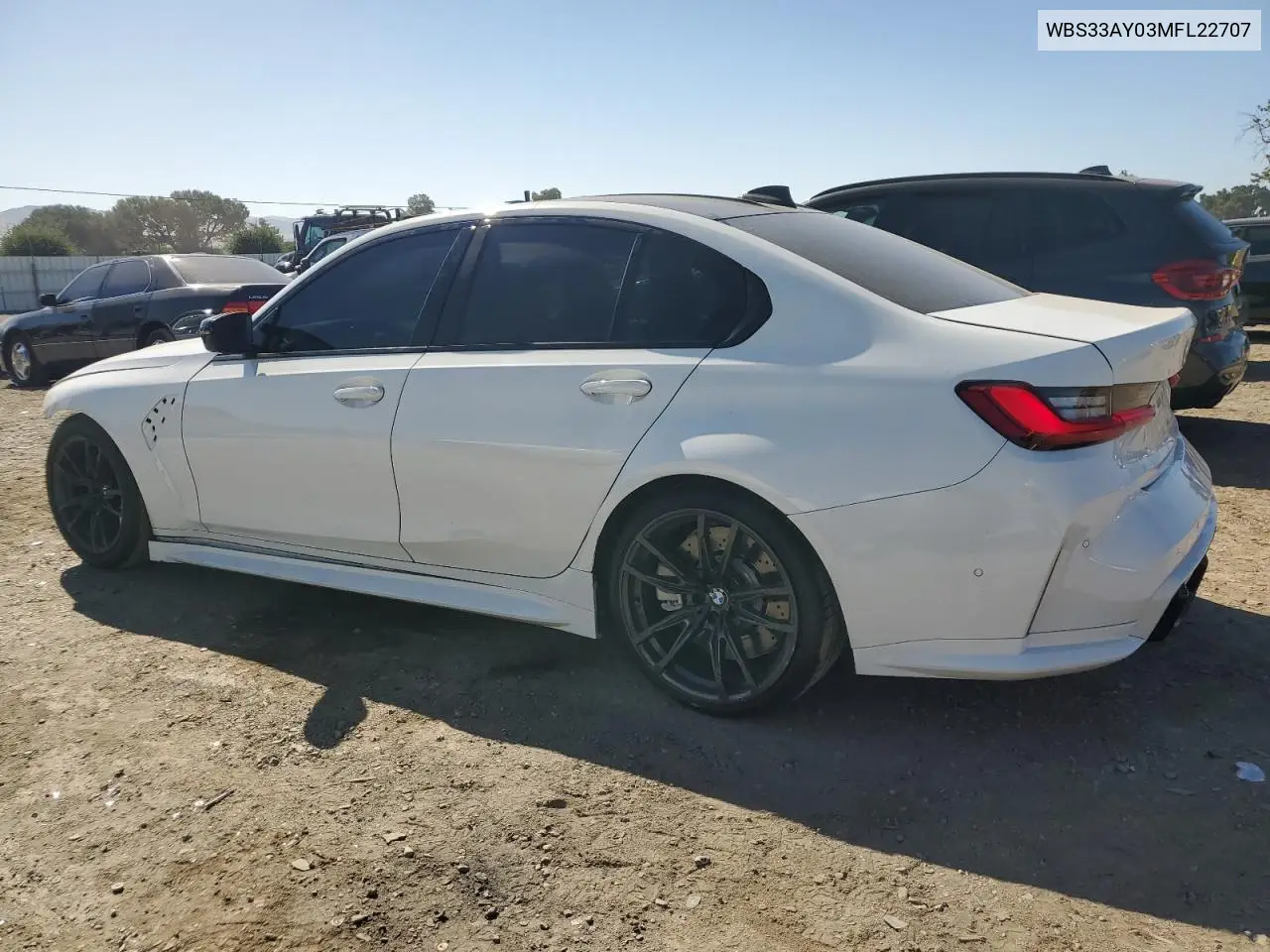 2021 BMW M3 Competition VIN: WBS33AY03MFL22707 Lot: 60885975