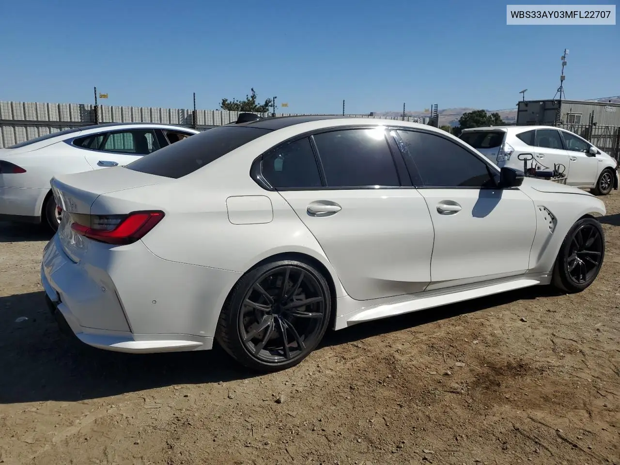 2021 BMW M3 Competition VIN: WBS33AY03MFL22707 Lot: 60885975