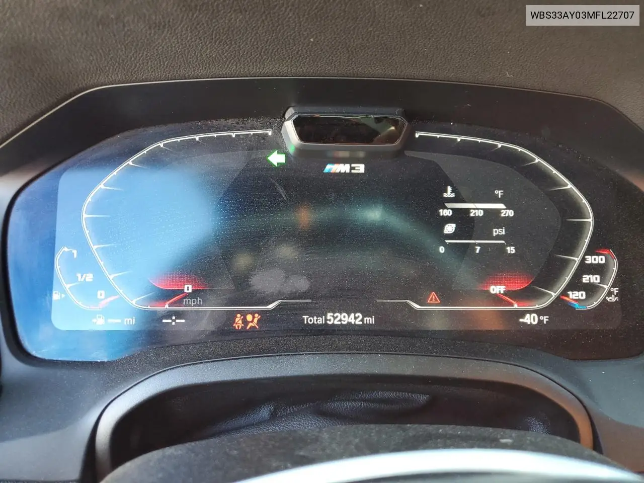 2021 BMW M3 Competition VIN: WBS33AY03MFL22707 Lot: 60885975