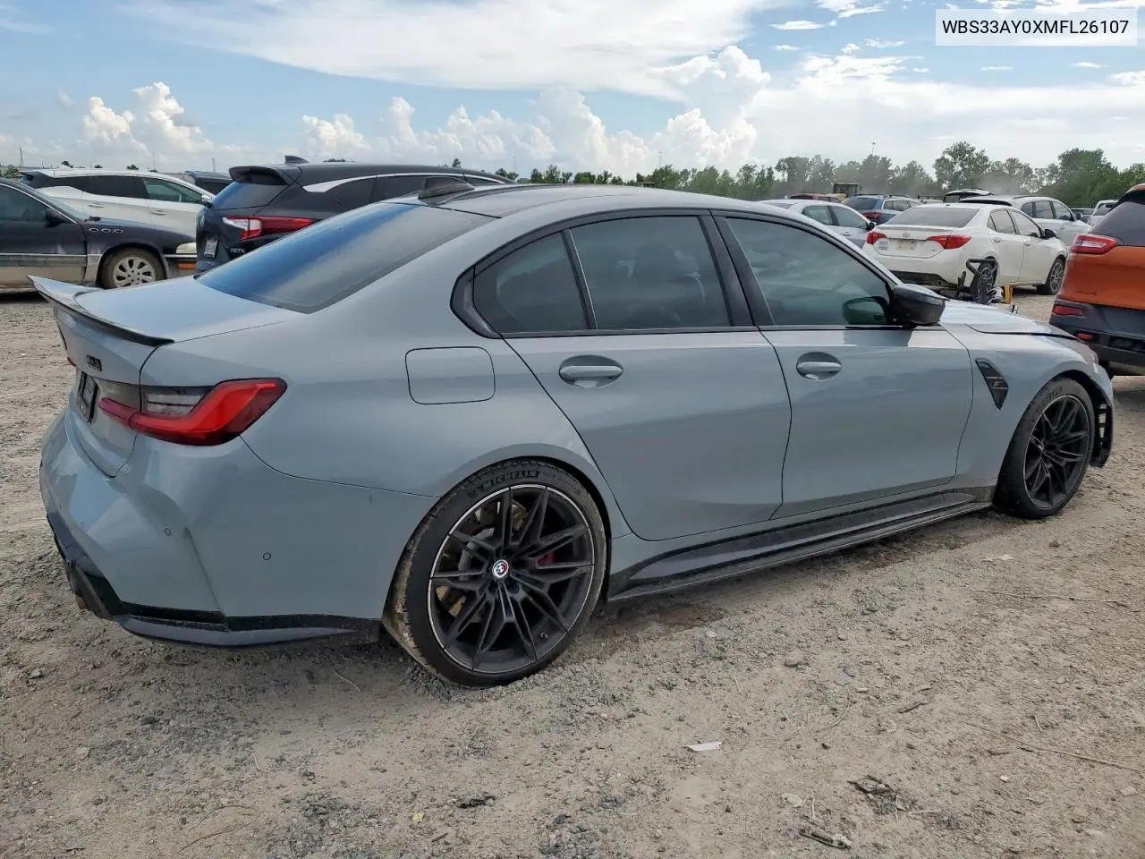 2021 BMW M3 Competition VIN: WBS33AY0XMFL26107 Lot: 62080045